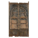 Antique Carved Teak Wood Window Shutter Wall Hanging