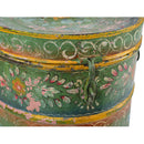 Farmhouse Style Hand Painted Metal Canister With Lid