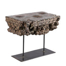 Antique Rustic Wooden Column Base Repurposed Ranch Style Candle Holder
