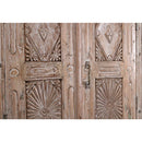 1900s Hand Carved Window Shutter Repurposed Distressed Wall Decor
