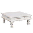 Farmhouse Style Solid Wood 14 in. x 14 in. Square Distressed Riser