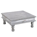 Farmhouse Style Solid Wood 14 in. x 14 in. Square Distressed Riser