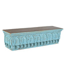 Farmhouse Style Hand Carved 36 in. Long Fireplace Mantel / Wall Shelf