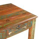 24 in. Sqaure Distressed Painted Solid Wood End Table With Drawer