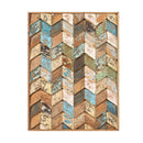 Farmhouse Style Distressed Reclaimed Wood Chevron Wall Panel