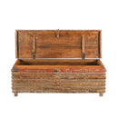 Farmhouse Style Distressed Wood 55 in. Long Bed End Blanket Chest