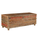 Farmhouse Style Distressed Wood 55 in. Long Bed End Blanket Chest