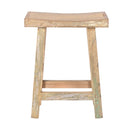 Reclaimed Wood Rustic Farmhouse Style White Washed 24 in. Tall Counter Stool