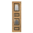 Mediterranean Style Hand Carved Arch Wooden Panel With Mirror