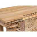 Heritage Style Antique Columns and Carvings Repurposed 72 in. Long Teak Wood Console Table