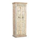 Farmhouse Style Antique Door Repurposed 82 in. Tall Solid Wood Armoire