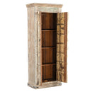 Farmhouse Style Antique Door Repurposed 82 in. Tall Solid Wood Armoire