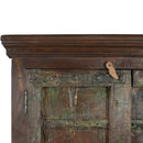 Distressed Antique Door Upcycled Ranch Style 33 in. Wide Solid Wood Armoire
