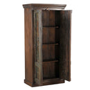 Distressed Antique Door Upcycled Ranch Style 33 in. Wide Solid Wood Armoire