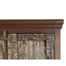 Distressed Blue Teak Wood Antique Door Repurposed 67 in. Tall Bedroom Armoire