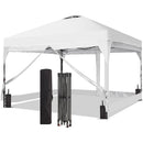 Ainfox 8ft x 8ft Pop Up Canopy Beach Tent with 4 Removable Clear PVC Sidewalls for Events, Parties, Camping