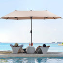 Ainfox 13ft Large Patio Umbrella, Outdoor Double-Sided Rectangle Market Heavy Duty Umbrellas without Base
