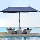 Ainfox 13ft Large Patio Umbrella, Outdoor Double-Sided Rectangle Market Heavy Duty Umbrellas without Base