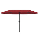 Ainfox 13ft Large Patio Umbrella, Outdoor Double-Sided Rectangle Market Heavy Duty Umbrellas without Base