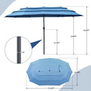 Ainfox 15ft 3-Tier Patio Umbrella Beach Umbrella Market Umbrella Outdoor