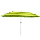 Ainfox 15ft Large Patio Umbrella, 3-Tiers Outdoor Double-Sided Rectangle Market Heavy Duty Umbrellas