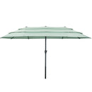 Ainfox 15ft Large Patio Umbrella, 3-Tiers Outdoor Double-Sided Rectangle Market Heavy Duty Umbrellas