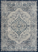 KMRSH-4604 Blue Medallion 5x7  Area Rug - Clearance