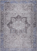 Rosman Blue&Beige  - Promo Washable Area Rug - Clearance
