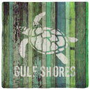Gulf Shores Sea Turtle Orange Boards Coaster Set