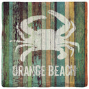Orange Beach Crab Orange Boards Coaster Set