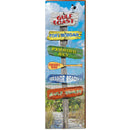 Gulf Coasta Beach Directional | Wall Art Print on Real Wood