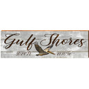 Gulf Shores Pelican Grey Latitude Longitude | Wall Art Print on Real Wood