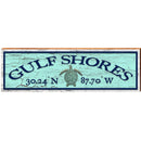 Gulf Shores Sea Turtle Green Latitude Longitude | Wall Art Print on Real Wood