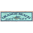 Orange Beach Blue Crab Green Latitude Longitude | Wall Art Print on Real Wood