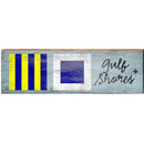 Gulf Shores Nautical Flags | Wall Art Print on Real Wood