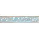 Gulf Shores Minimal Blue Latitude Longitude | Wall Art Print on Real Wood