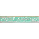 Gulf Shores Minimal Green Latitude Longitude | Wall Art Print on Real Wood