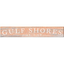 Gulf Shores Minimal Peach Latitude Longitude | Wall Art Print on Real Wood