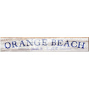 Orange Beach Minimal White Latitude Longitude | Wall Art Print on Real Wood