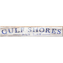 Gulf Shores Minimal White Latitude Longitude | Wall Art Print on Real Wood