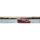 Welcome to Thunder Lake Lodge Vintage Boat Sunset | Wall Art Print on Real Wood
