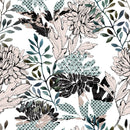 Textural Floral Pattern Wallpaper