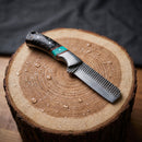 Titan "Sierra Turquoise" Ram Horn Skinner | High Carbon RASP Steel Blade, Turquoise Inlay TIK-007