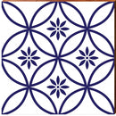 Circles Tile | Wall Art Print on Real Wood