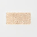 Ivory Tumbled 3"x6" Subway Travertine Tile profile view