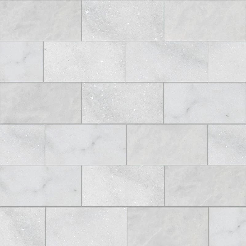 Glacier Honed 2 3/4"x5 1/2" Marble Tile Product shot tile view 2