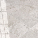 Silver Skyes 12"x12" Polished Marble Tile floor view