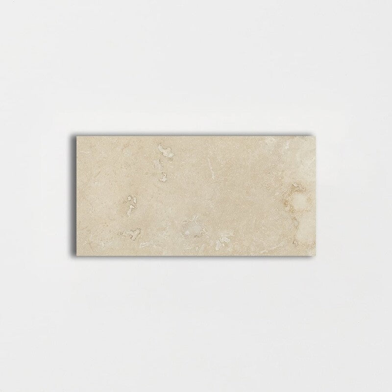 Ivory Honed 2 3/4"x5 1/2" Filled Travertine Tile profile view