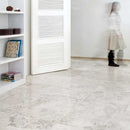 Silver Clouds 18"x18" Polished Marble Tile room view