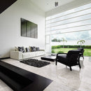 Silver Skyes 24"x24" Polished Marble Tile living room view